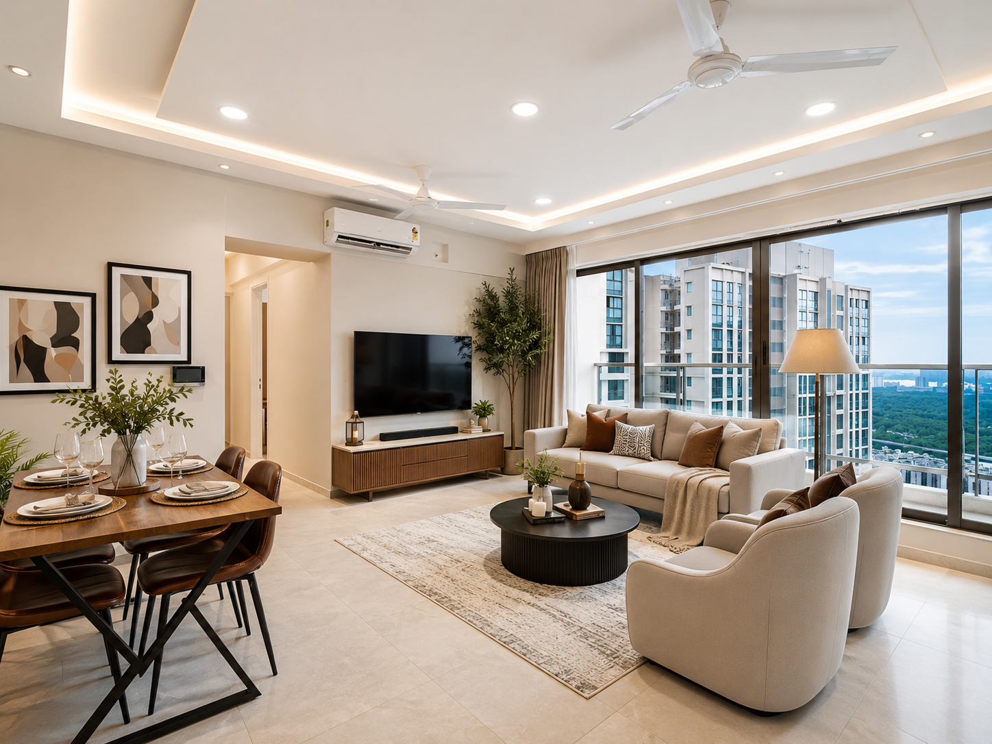 Runwal Forest living and dining interior